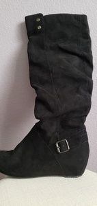 Black lace up boots